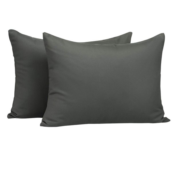 NTBAY Zippered Toddler Pillowcases Set of 2, 100% Brushed Microfiber 13x18 Pillowcases, Super Soft and Cozy Travel Kids Nursery Pillow Cases, 13x18 Inches, Dark Grey