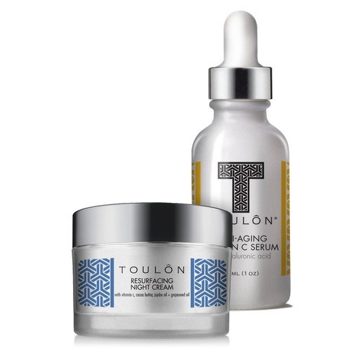 Vitamin C Anti Aging Skin Care Kits; Women Beauty Gifts: Vitamin C Serum with Hyaluronic Acid and Vit C Moisturizer for Face for Night & Day; Gift Set Kit