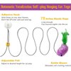 AYWVRBST 3 Pack Hanging Cat Toys, Self Play Chase Exercise, Make Sound, Adjustable Bouncy String, Hanging Mouse Cat Toy for Bored Indoor Adult Cats Kittens, Cat Teaser Toy, with Adhesive Hooks