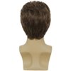 Swiking Mens Short Brown Wig Layered Synthetic Reality Hair 80s Costume Wigs Daily Replacement Wig for Male Guy (Brown)