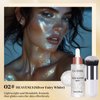 UCANBE Face Body Glitter Liquid Highlighter Illuminator Dewy Drops with Makeup Brush, Makeup Sparkle Shine Luminizer Enhancer Skin Body Shimmer Tint 50ml/1.69oz (02 Silver Fairy White, Standard)