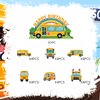 25pcs School Bus Birthday Party Supplies, School Bus Cupcake Toppers Decoration, Back to School Happy Birthday Cupcake Toppers Decorations, Boys and Girls Kindergarten Decorations (School Bus)