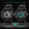 eYotto Kids Sports Watch Waterproof Boys Multi-Function Analog Digital Wristwatch LED Alarm Stopwatch Black