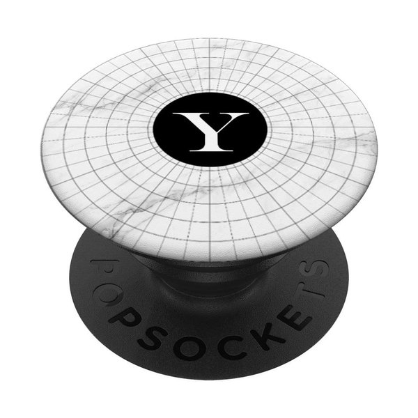 Cell Phone Pop Out Holder,White and Black Spiderweb Letter Y PopSockets Grip and Stand for Phones and Tablets