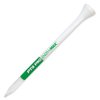 J&M PTS Pro Length Max Golf Tees (50-Count), White/Green, 4-Inch