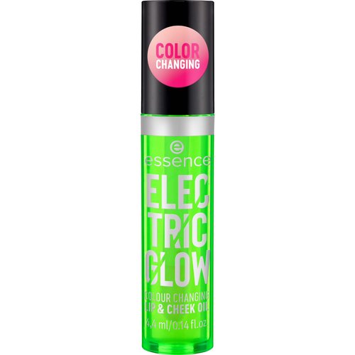 essence | Electric Glow Color Changing Lip & Cheek Oil | pH Reacting Blush & Lip Color for Your Perfect Shade | Long Lasting Moisture & Natural, Radiant Finish | Vegan & Cruelty Free | Gluten Free