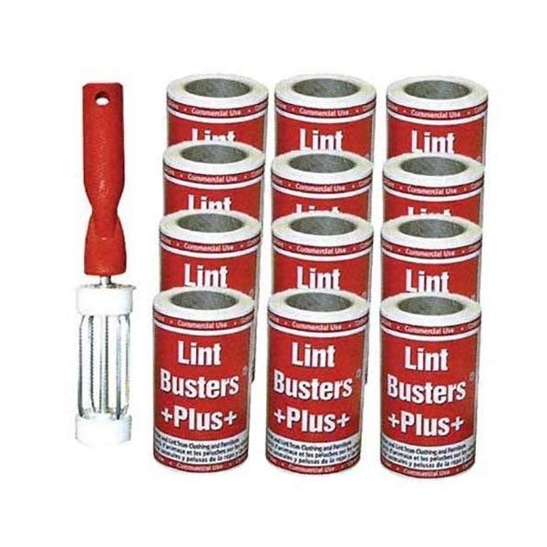 Pepin Mfg - Lint Roller - Remover 12 Rolls / 1 Handle Box