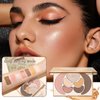 UCANBE All in One Makeup Kit - 4 Shimmer Matte Eyeshadow, 1 Pink Blush, 1 Bronzer Contour, 1 Illuminator Highlighter Makeup Palette Make Up Sets for Women Girls Teens Gif (03 Tasty Nut Makeup Palette)