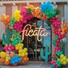 Fiesta Balloon Garland Arch Kit, Hot Pink Yellow Blue Green Orange Fiesta Balloons for Kids Boy Girl Carnival Decor Festival Party Decorations Birthday Baby Shower Party Supplies