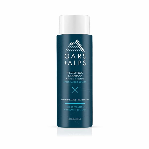 Oars + Alps Men's Sulfate Free Hair Shampoo, Infused with Kelp and Algae Extracts, Fresh Ocean Splash, 13.5 Fl Oz Each