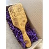 Personalized Wooden Hair Brush for Women Custom Name Sun Flower Hair Brush Gifts for Mom Grandma Friends Sister Bamboo Square Paddle Brush