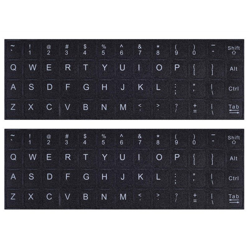 2PCS English Keyboard Stickers, Universal Keyboard Letters Replacement ...