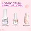 Saviland Blooming Gel - 15ml Clear Blooming Nail Gel Nail Polish Blossom Gel Soak Off U V LED with Nail Art Brush Manicure Kit for Spreading Marbles Effect Nail Salon Home DIY
