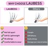 Individual Lashes 240pcs DIY Eyelash Extension 20D C Curl Cluster Lashes Natural Look Long Individual Lash Extensions Volume Lash Cluster Eyelashes (20D-0.07C-9-16mm)