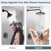 BRIGHT SHOWERS Rain Shower Head, 9 Inch High Pressure Waterfall Showerhead with Adjustable Angle and Anti-clogging Silicone Nozzles, Luxury Bathroom Overhead Shower, Oil-Rubbed Bronze