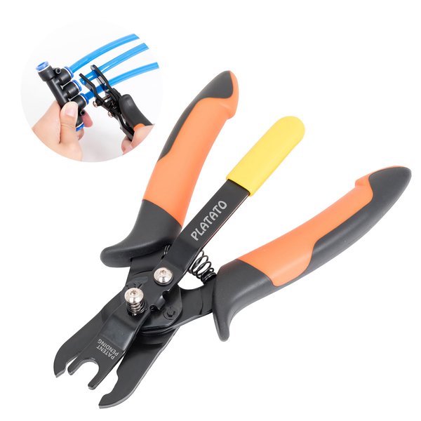 PLATATO Push-to-Connect Fittings Disconnect Tong Tool for Removing Push-fit Pneumatic Fittings 1/4”, 5/16” (6mm, 8mm) Quick Connect Air Hose Fittings Removal Tool