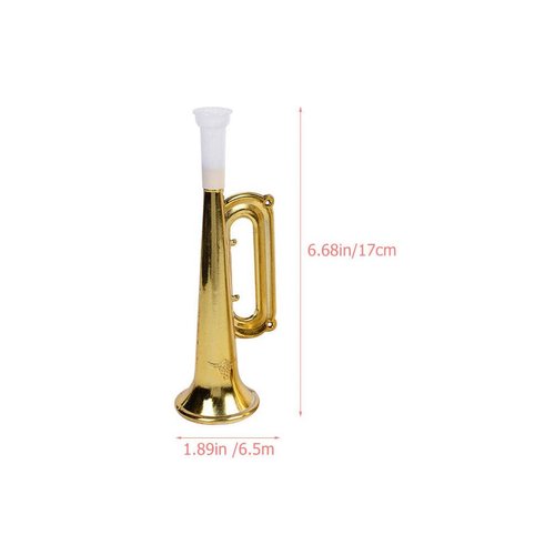 Vaguelly 10Pcs Golden Cheering Trumpets Gathering Trumpet Noise Maker Party Horns Trumpets Cheering Props for Soccer Events Carnival Party