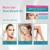 Eyebrow Bleach, Eyebrow Bleaching Kit, Brow Bleach, Brow Lightening, Gentle & Effective Bleaching Result, Eyebrow Lightener, Creates You Softer & Natural Brow Color, 5 Applications