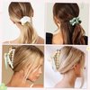 DEEKA 24 Pcs Bridesmaid Gifts Set Pearl Hair Claw Clips & Tie the Knot Bridesmaid Bracelet & Satin Scrunchies Proposal Gift Box Bridal Party Gift Bachelorette Party Favors (White&Sage Green)