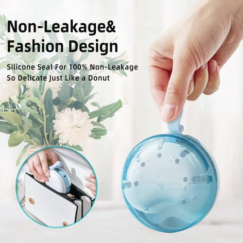 Leak Proof Denture Cup Kit Portable Retainer Case Perfect for Travel, Denture Case Container Cleaning Care for Dentures Aligner Mouth Guard with Denture Brush, Strainer, Removal Tool and Mirror