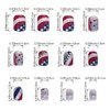 Independence Day Press on Nails Short Square 24Pcs Glossy Full Cover Acrylic Rhinestone False Nails with Patriotic Designs Glue on Fingernails USA Flag Artificial July 4th Fake Nails for Women Girls