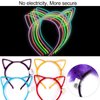 ZIFENG Ziricher Plastic Cat Ears Headband Luminous Hair Band Glow in the Dark Headbands For Girls Christmas Thanksgiving Day Halloween Party Supplies (6 Colors per Pack)