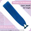 RUNATURE U Tip Hair Extensions Human Hair Blue Utips Straight Hair Extensions Hot Fusion Nail Tip Hair Extensions Remy U Tips Extensions Real Hair 25g 25 Strands 18 Inch