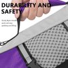 Dog Life Jacket Swimming Vest Lightweight High Reflective Pet Lifesaver with Lift Handle, Leash Ring Purple,XS