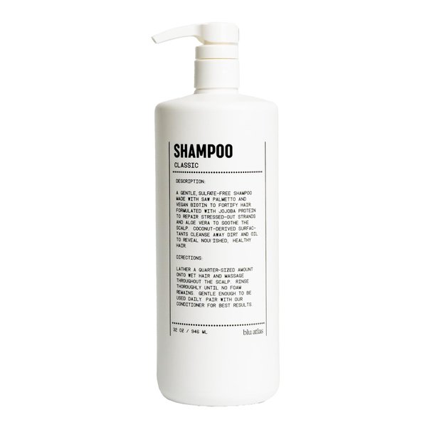 Blu Atlas Mens Shampoo - Classic Scent - Gentle Cleansing, Hydrating Shampoo for Volume, All Hair Types - 16 oz Bottle