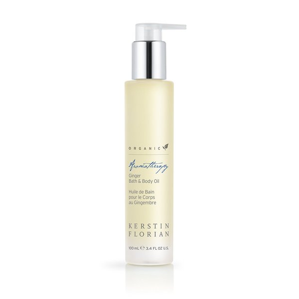 Kerstin Florian Organic Ginger Bath & Body Oil, Nutrient-Rich Moisturizer with Coconut and Jojoba Oil (3.4 fl oz)