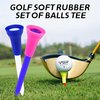PGM Plastic Golf Tees 10 Pack - Durable, Long-Lasting, Low-Friction Design for Increased Distance, Eco-Friendly Golf Accessories