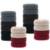 Lawie 20 Pack Colorful Black Terry Cloth Knit Stretchy Wide Thick Hair Ties Scrunchies Elastics Hairbands Ties Ring Hair Rubber Bands Ponytail Holder Hair Accessories for Women Girl