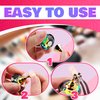 Nail Art Practice Stands, Magnetic Nail Tips Holders Fingernail Display Stands with 5 Pieces Alloy Practice Stand and One Crystal Base for DIY Nail Art Practicing Manicure tools