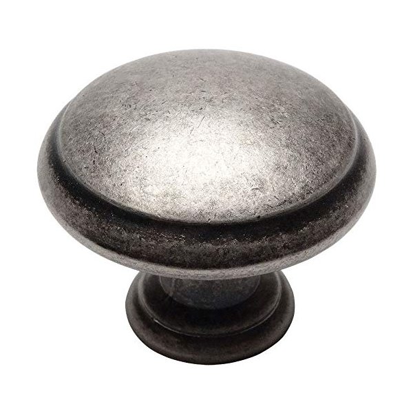 Cosmas 25 Pack 5422WN Weathered Nickel Cabinet Hardware Round Mushroom Knob
