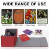 TiopLior Card Deck Box Fit for MTG Deck Box with Black Card Dividers, 4 Pack Horizontal Leather Deck Card Box for TCG Magic Commander Trading Card Deck Box Card Storage Box