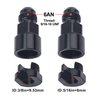 EVIL ENERGY 6AN Male to 3/8" & 5/16" Quick-Disconnect Female EFI Fuel Rail Fitting Aluminum