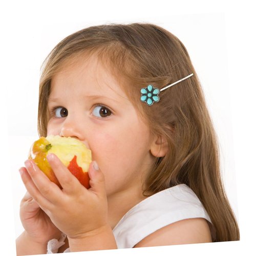 Beatifufu 3pcs Vintage Hair Clips Hair Jewels for Women Turquoise Hair Accessories Hair Accessory for Women Vintage Hair Accessories Hair Clips for Women Bobby Miss Folk-custom Metal