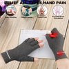 Happymart 2 Pairs Arthritis Gloves for Women for Pain, Compression Gloves for Carpal Tunnel Relief, Rheumatoid Osteoarthritis, Fingerless Gloves for Women and Men, Typing (Grey, Medium)