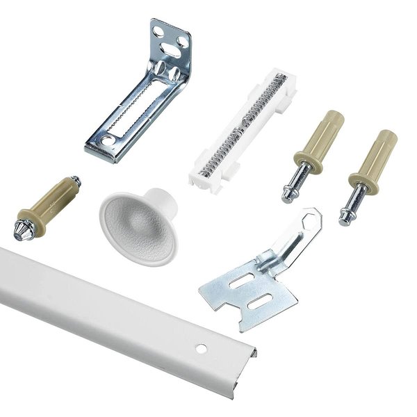 Richelieu Hardware 14012WBC Onward Bi-Fold Door Hardware Kit 24 in (610 mm), Track White Zinc Beige Finish