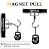 TRYMAG Magnetic Hooks Heavy Duty, 30Lbs Super Strong Magnet Hooks for Hanging, Neodymium Earth Magnets with Hook for Refrigerators and Cruise Cabin, Grill, Workplace-25pcs
