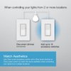 Lutron Claro Smart Accessory Switch, only for use with Diva Smart Dimmer Switch/Claro Smart Switch | DVRF-AS-LA | Light Almond