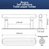Ruacq Self Adhesive Toilet Paper Holder Polished Double Post Pivoting Tissue Holders Roll Holder Hangers Bathroom Tissue Roll Holder SUS 304 Stainless Steel Modern Wall Mounted or Self-Adhesive