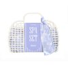 Pinch Provisions Jelly Tote Super Spa Set, 8pc Full Body Skin Care Kit, Home Spa Gift Set, Skin & Hair Care Accessories with Facial Roller, Scalp Massager, Lavendar Shower Steamer & More! (Periwinkle)