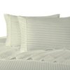Royal Hotel Bedding Stripe Ivory Standard Size Pillowcases, 2PC Pillow Cases, 100% Cotton, 300 Thread Count, Sateen Striped