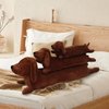 Enhopty 27.5” Giant Dachshund Dog Plush Pillow Puppy Wolf Stuffed Animal Plushie Hugging Long Body Throw Sleeping Pillow for Kids Christmas(27.5inch, Dachshund)