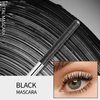 Erinde Black Washable Metal Mascara, Waterproof Curling Iron Wand Mascara, Bristleless Metal Mascara Rod Brush, Super Voluming Eyelash, Metal Wand Mascara, Long Lasting Smudge-Proof No Flaking Tint