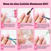 XIFEPFR Cuticle Remover Kit - 6.09 Oz Cuticle Remover Cream with Cuticle Trimmer, Cuticle Nipper, Cuticle Pusher, Cuticle Oil Pen for Professional Manicure Nail Cuticle Care Home DIY, Gifts for Women