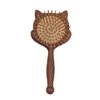 Sandalwood Hairbrush for Women Paddle Hairbrush with Bamboo Bristles Cute Animal Shaped Anti-Static Hair Brush for Curly Hair