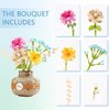 LUKHANG Rose Vase Flower Bouquet Mini Building Blocks Creative DIY Set, Suitable for Adults or Children Over 8 Years Old, Ideal Gift for Girls or Women Plant Collection Set (542 pcs)