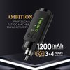 Tattoo Power Supply - Ambition Mini Wireless Portable RCA Tattoo 1200mAh Battery Pack with LED Digital Display for Rotary Tattoo Machine